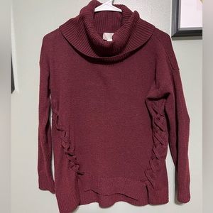 Pink Rose burgundy sweater